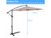 Costway 10' Hanging Umbrella Patio Sun Shade Offset Outdoor Market W/t Cross Base - Beige