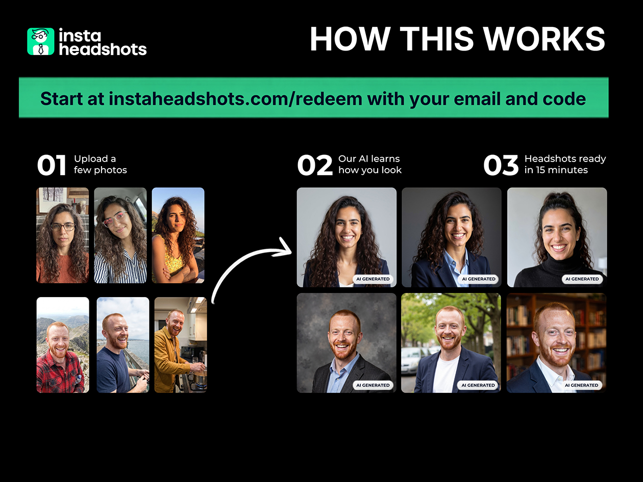 InstaHeadshots AI Headshot Generator Premium Plan: One-Time Purchase