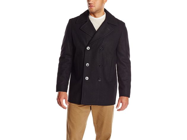 Nautica Mens Big And Tall Double Breasted Peacoat Gray Size Xxxx Large Stacksocial 8366