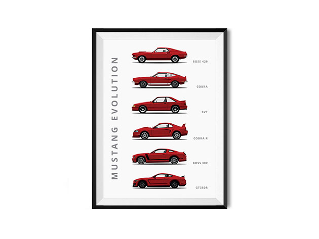 Ford Mustang Car Poster (18"x 24")