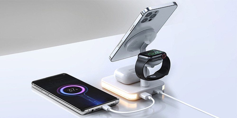  6-in-1 Magstand Mini Magnetic Charge Station + Bedside Lamp