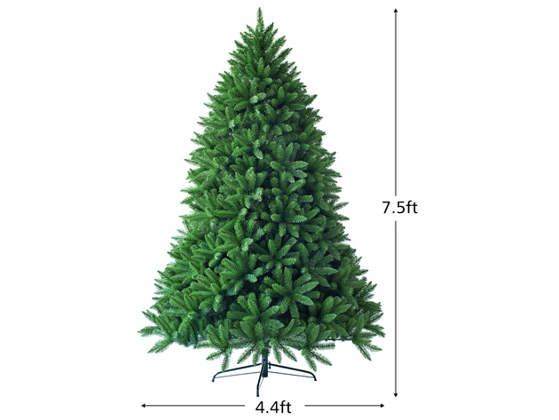 Costway 7.5ft Artificial Christmas Fir Tree 1968 Branch Tips - Green