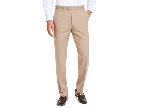 Laren Ralph Lauren Men's Classic-Fit UltraFlex Stretch Flat Front Suit Pants  Tan Size 33x30 | StackSocial