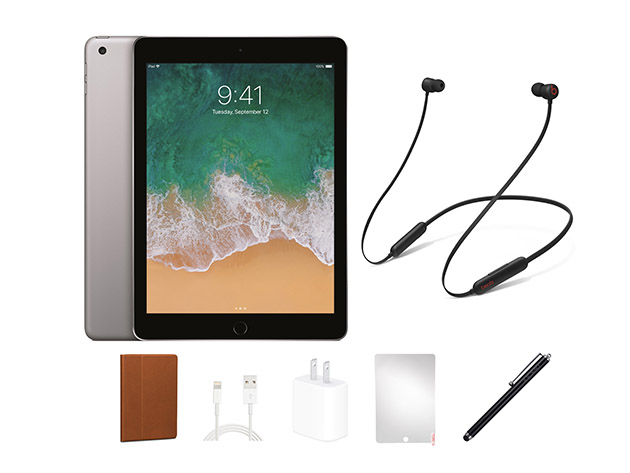 Apple iPad 6 128GB - Space Gray (Refurbished: Wi-Fi Only) + Beats Flex Headphones Bundle