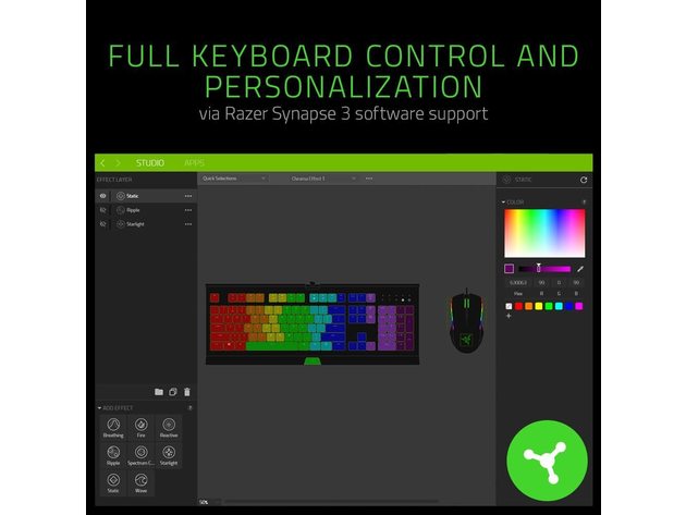 Razer Cynosa Chroma Keyboard (Certified Refurbished)