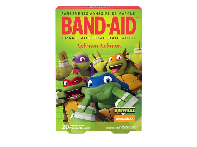 Band-Aid Nickelodeon Teenage Mutant Ninja Turtles Assorted Sizes Bandages, 20 Count