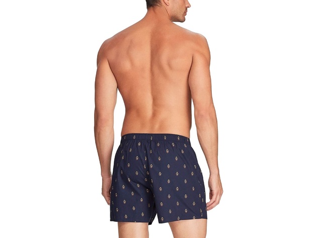 Polo Ralph Lauren Men's Classic Woven Cotton Logo Boxer Navy Size Medium