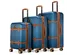 Grace 3 Piece Expandable Retro Luggage Set (Blue)