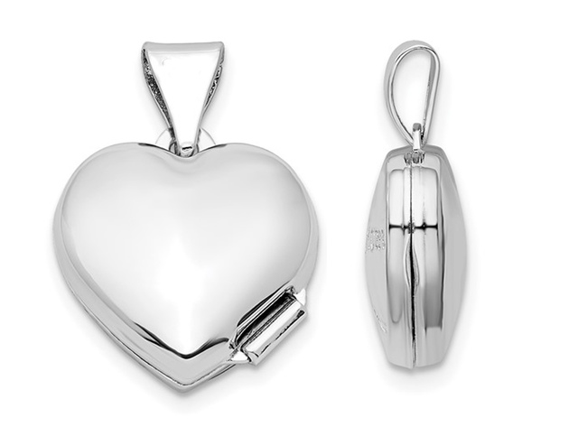 Sterling Silver Mom Heart Flower Locket with Chain