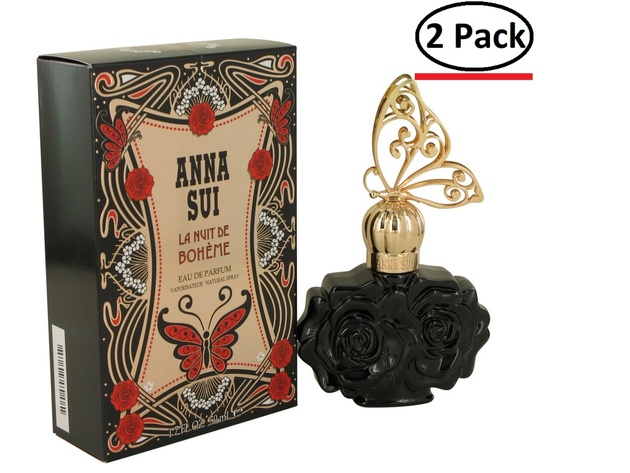 La Nuit De Boheme by Anna Sui Eau De Parfum Spray 1.7 oz for Women (Package of 2)