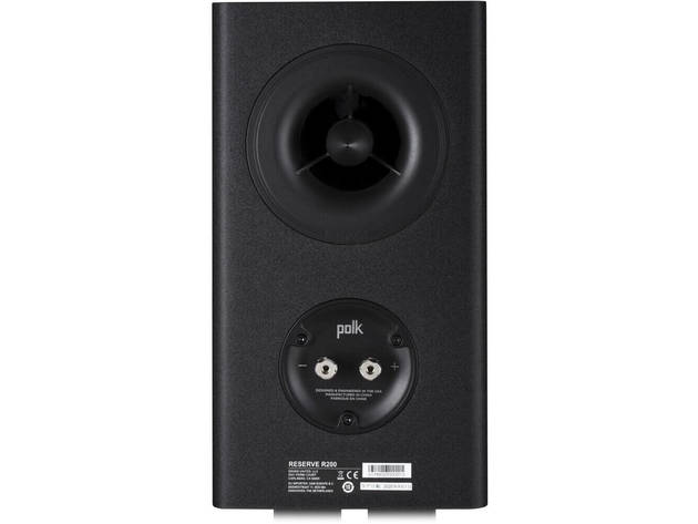 Polk Audio R200BK Reserve R200 Large Bookshelf Speakers (Black, Pair)