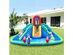 Costway Inflatable Bounce House Kids Water Splash Pool Dual Slides Climbing Wall