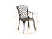 Costway Outdoor Cast Aluminum Arm Dining Chairs Set of 2 Patio Bistro Chairs - Bronze