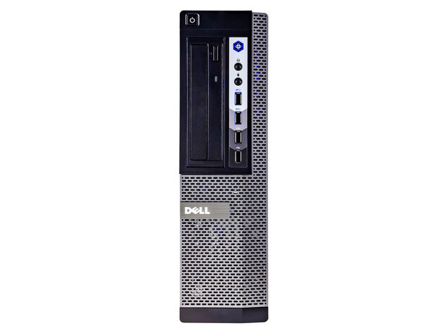 Dell OptiPlex Desktop Computer PC w/RGB Lighting, Ultra-Fast Intel i5 Quad-Core, 8GB RAM, 500GB SSD, DVD-RW, Windows 10 Home, WiFi, Includes 24” Monitor and Periphio 4-in-1 Kit (Renewed)