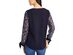 Vince Camuto Women's Tie Sleeve Mix Media Top Blue Size Medium
