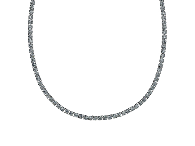 Collar Swarovski Tennis Deluxe chapado en rutenio negro