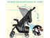 Costway Foldable Lightweight Baby Stroller Kids Travel Pushchair 5-Point Safety System - Black