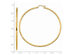 14K Yellow Gold Extra Large Hoop Earrings 2 1/2 Inch (2.00 mm)