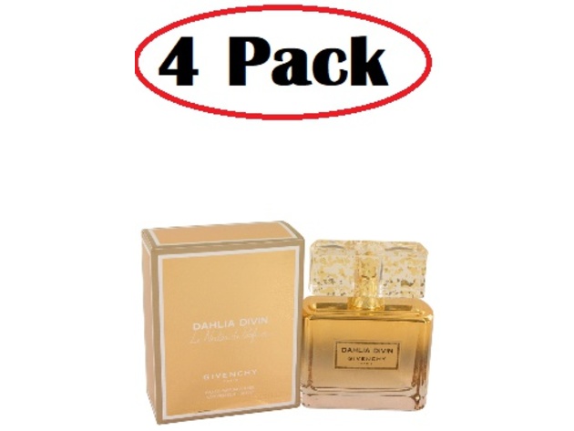 4 Pack of Dahlia Divin Le Nectar De Parfum by Givenchy Eau De Parfum Intense Spray 2.5 oz