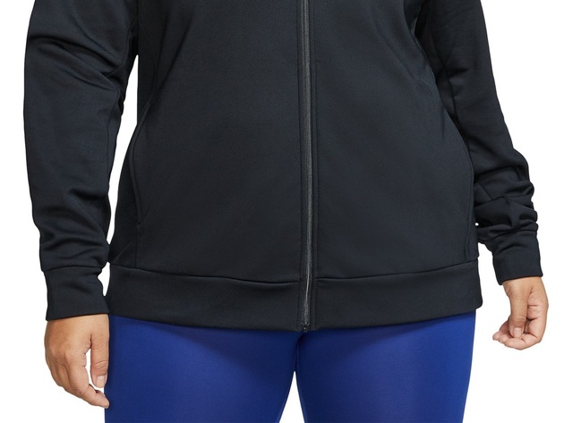 Nike Women's Plus Size Therma Fleece Zip-Up Training Hoodie Black Size 3 Extra Large