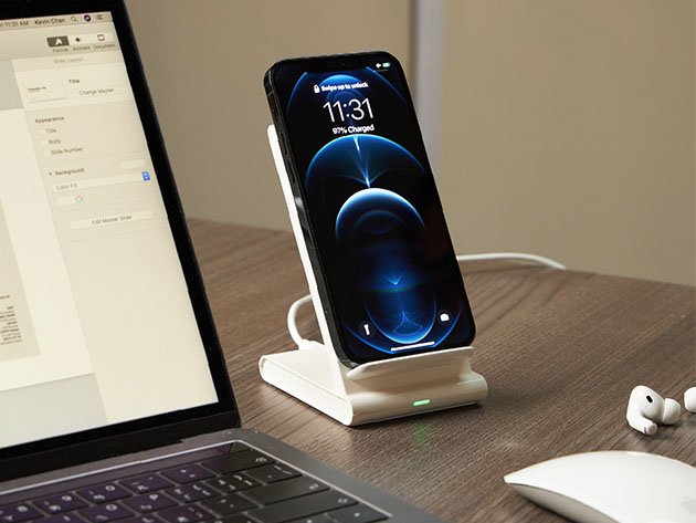OMNIA Q2x Wireless Charging Station with Power Adapter (White)