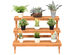 Costway 3 Tier Wood Plant Stand Flower Pot Holder Shelf Display Rack Stand Step Ladder - Yellow
