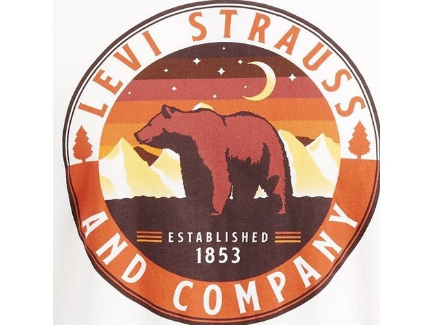Levi's Men's Bear Logo T-Shirt White Size Medium