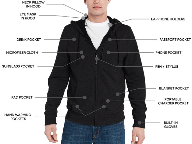BauBax Men's Sweatshirt (Black/Medium)