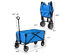 Costway Collapsible Outdoor Utility Wagon Folding Garden Tool Cart - Blue