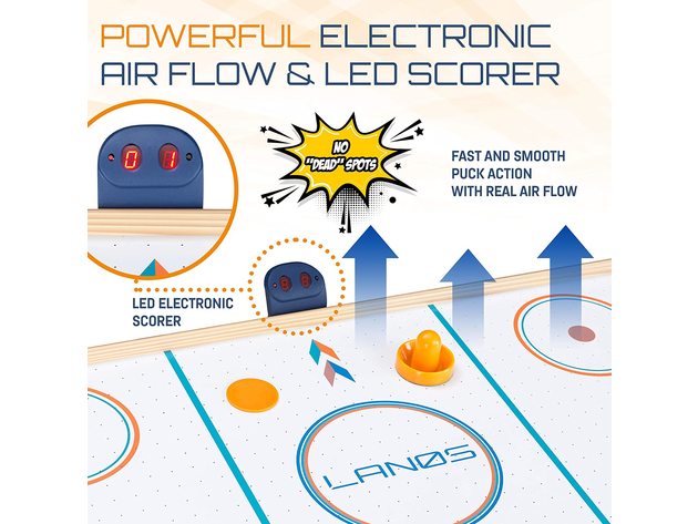 Lanos Air Hockey Table for Kids and Adults | 4 Foot Air Hockey Game Table-