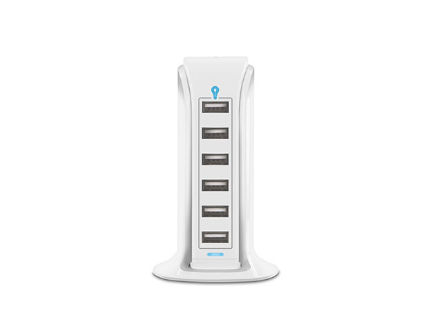 PowerUp 6 Port USB Charging Hub (White)