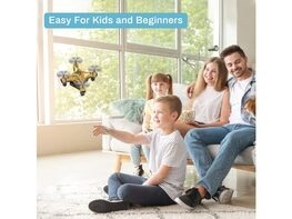Golden Mini Drone for Adult Beginners and Kids, Portable RC Quadcopter with Auto Hovering