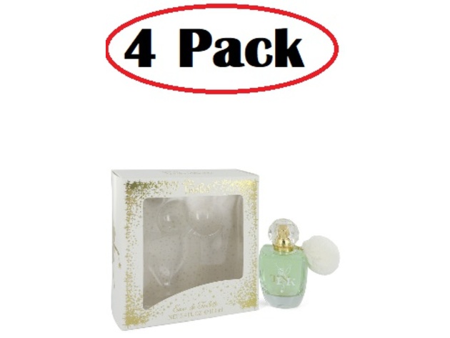 4 Pack of Disney Tinker Bell by Disney Eau De Toilette Spray 3.4 oz