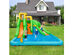 Inflatable Water Park Bounce House w/Climbing Wall Two Slides and Splash Pool - as the picture shows