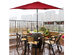 Costway 10FT Patio Umbrella 6 Ribs Market Steel Tilt W/ Crank Outdoor Garden Burgundy