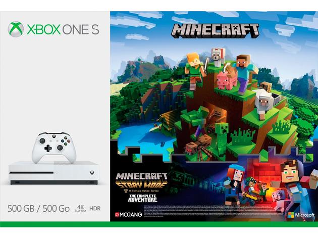 Microsoft Xbox One S 500GB Minecraft Complete Adventure Console Bundle 