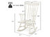 Costway Solid Wood Rocking Chair Porch Rocker Indoor Outdoor Seat Glossy Finish - White