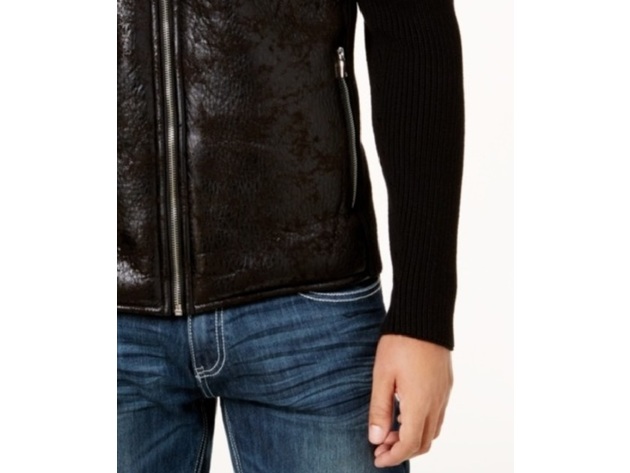 INC International Concepts Men's Textured Sweater Jacket Black Size Small