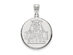 14k White Gold Georgia State Large Disc Pendant