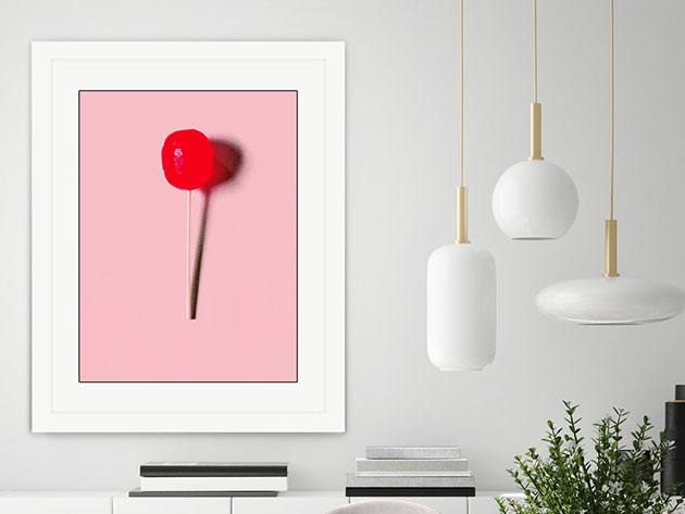 White Framed Print "PopStick" by Ivan Ballack