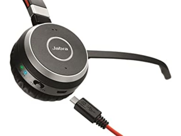 Global Teck Evolve 65 Bluetooth Stereo On Ear Headset Bundle, USB Dongle - Black (Refurbished)