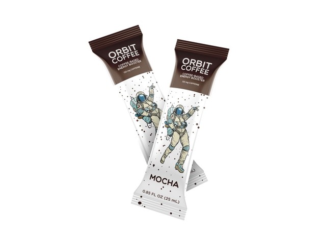 Orbit Coffee energy booster shots, coffee with maca root-Brewed in Italy, low calories & gluten Free - Mocha Flavor (6 Packs - 0.85 FL Oz/25 mL)