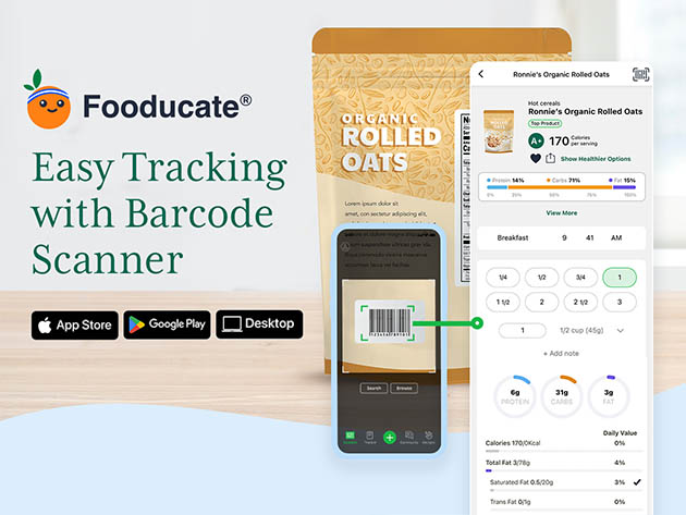 Fooducate Pro Meal-Tracking App: Lifetime Subscription