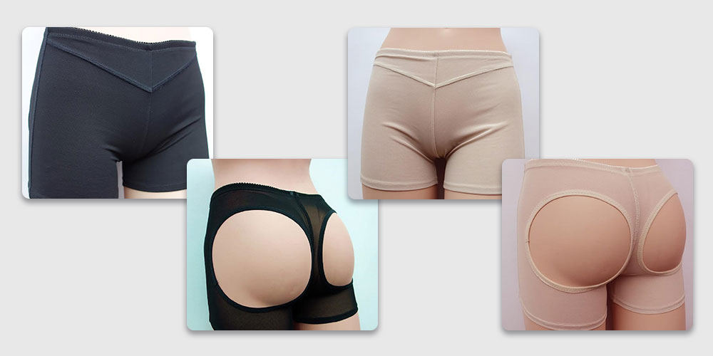 Butt Lifter Shorts 2-Pack: Black & Beige