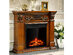 Costway 22.5'' Electric Fireplace Insert Freestanding & Recessed Heater Log Flame Remote - Black