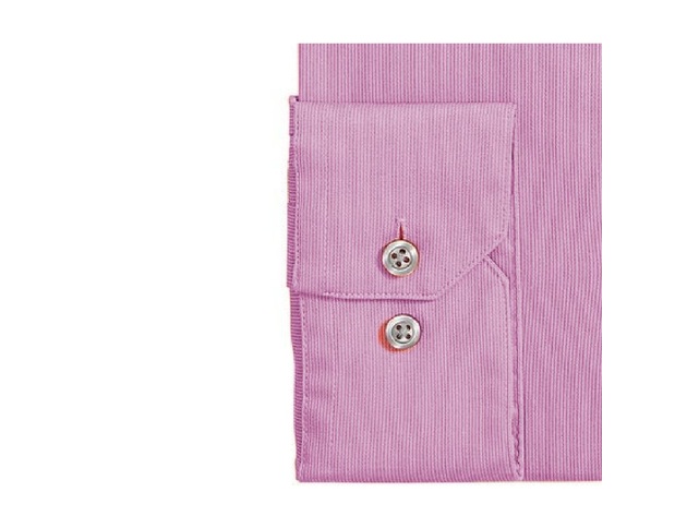 AlfaTech by Alfani Men's Bedford Cord Regular Fit Dress Shirt Pink Size 18x34-35