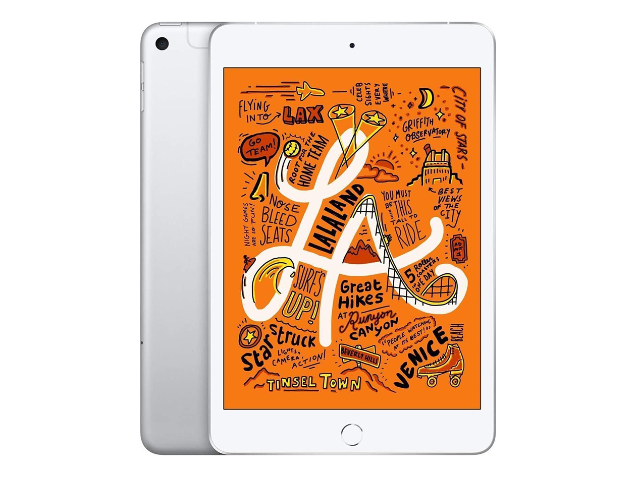 Apple iPad mini (2019) 5th Gen 64GB Wi-Fi & Cellular Unlocked Silver (Refurbished)