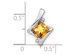 1.25 Carat (ctw) Solitaire Citrine Pendant Necklace in 14K White Gold with Chain