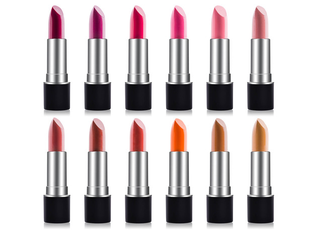 SHANY Slick & Shine Lipstick Set - 12 Matte color Long Lasting & Moisturizing Lip Colors with Vitamin E and Aloe Vera.
