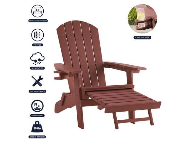 Cal Adirondack Chair Brick Red